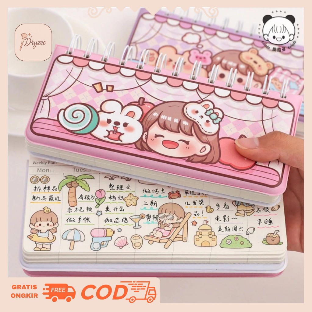 

Buku Tulis / Notebook Weekly Planner Notepad Memo Squishy Buku Jurnal Daily Activity ATK TLD141
