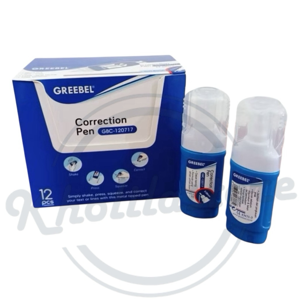 

(12 pcs) Correction Pen Greebel Biru / Tipe X Mata Besi Greebel GBC120717