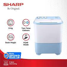 MESIN CUCI SHARP 2 TABUNG ES-T79SJ 7.5KG/ ES-T89SJ 8.5KG/ ES-T99SJ 9.5KG