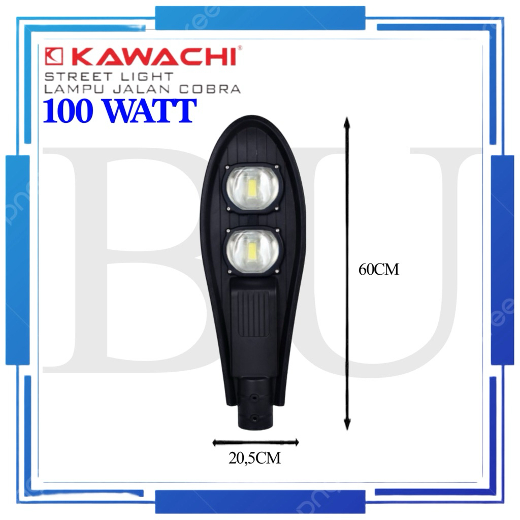 StreetLight Lampu Jalan PJU Cobra KAWACHI 100 WATT CA-100W cahaya putih / kuning