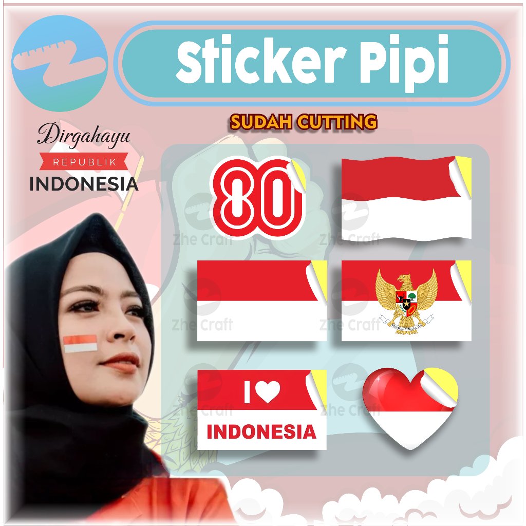 

Sticker Pipi Sticker lengan HUT RI Kemerdekaan Bendera Merah Putih/Sticker Variasi Kemerdekaan Ori , Varasi , 80 / Stiker Kemerdekaan Indonesia / Pancasila / I Love