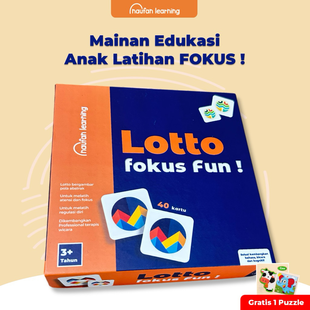 Board Game Lotto Fokus Fun - Mainan Edukasi Latihan Atensi Fokus Anak