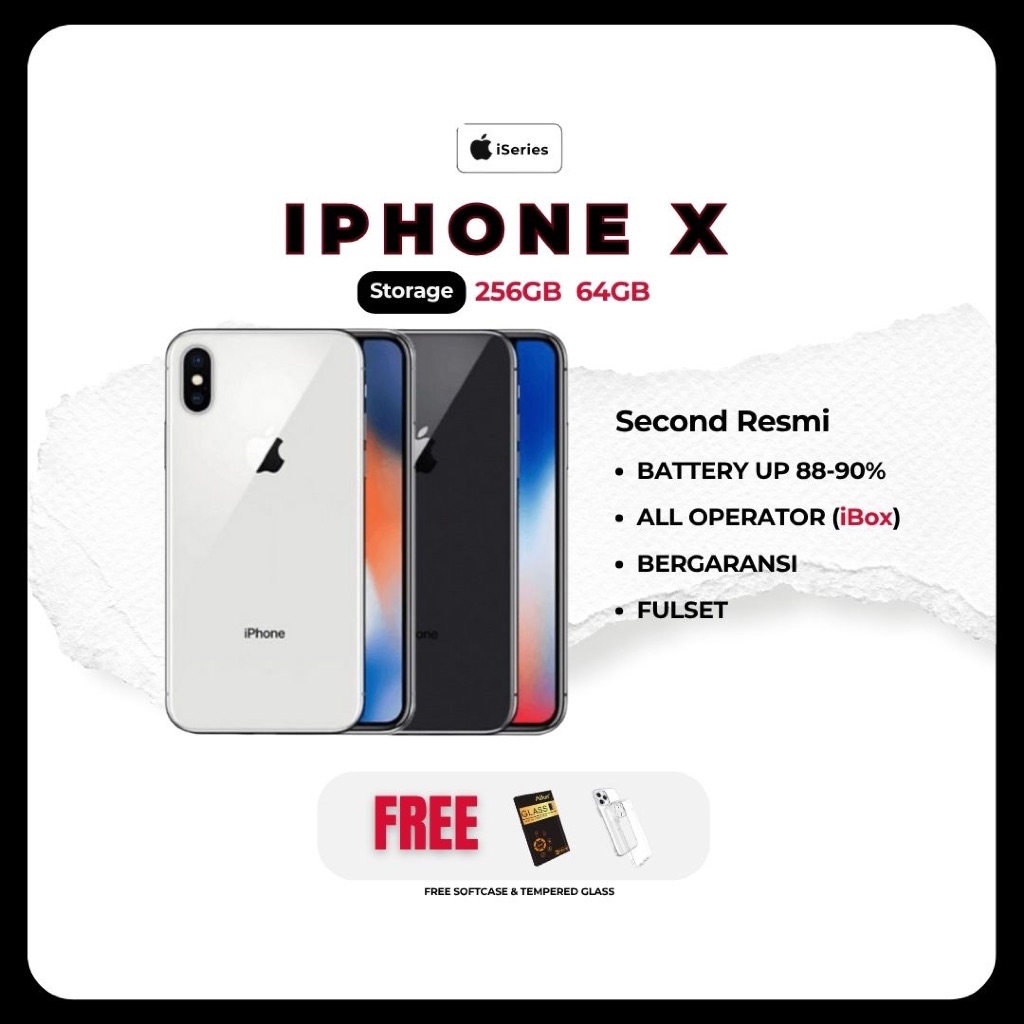 iPhone X 256GB 64GB iBox Resmi Original