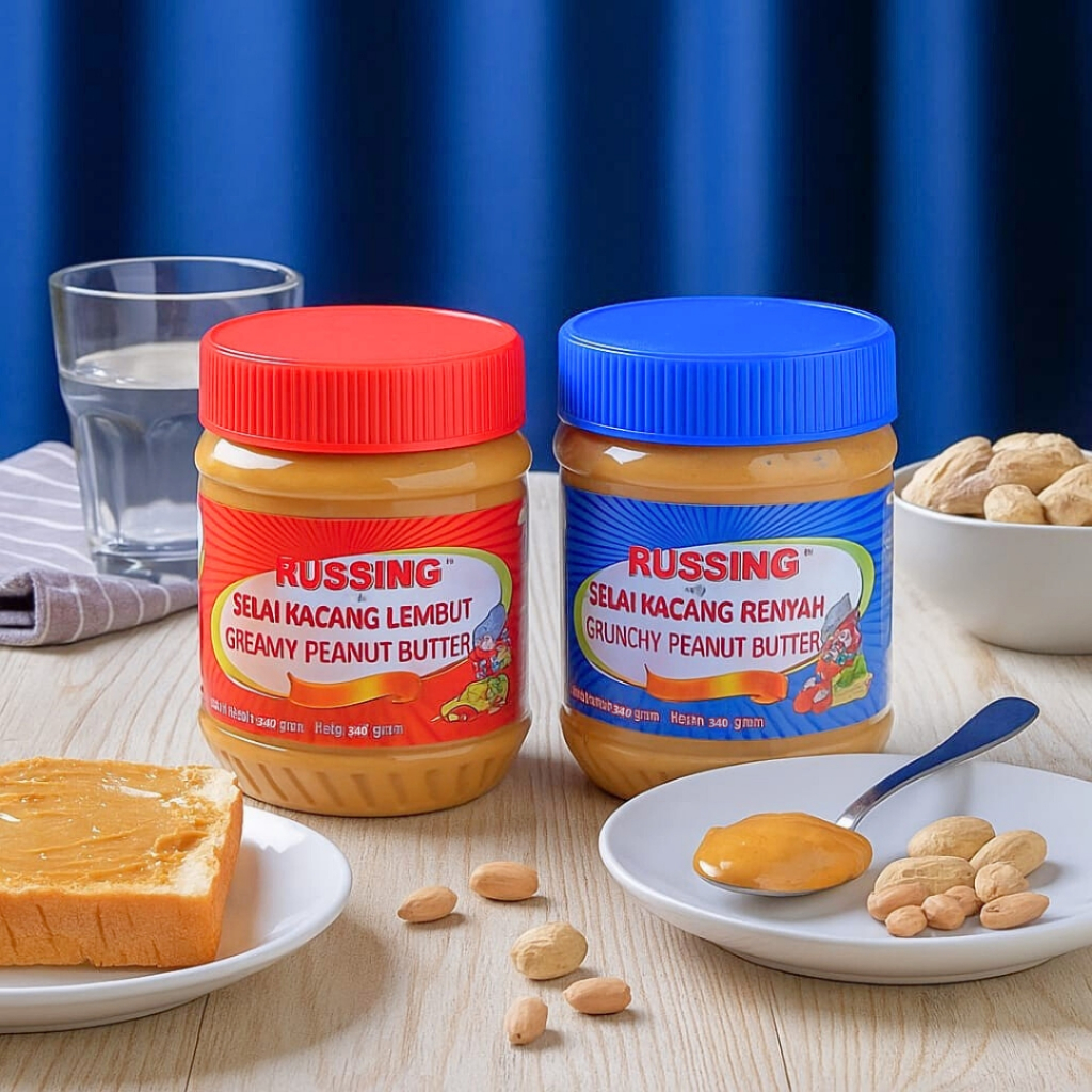 

[ HALAL ] RUSSING / Selai Kacang Peanut Butter - Creamy & Chunky, 340g, Perfect for Bread, Roti, and Hot Pot6932