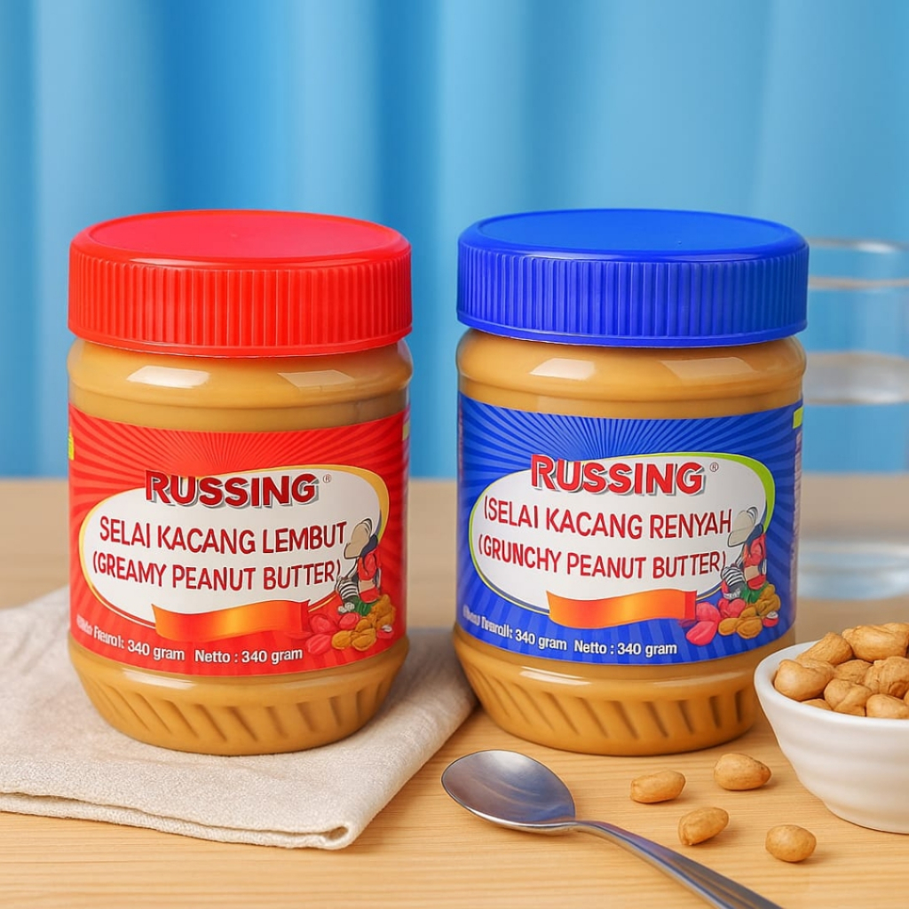 

[ HALAL ] RUSSING / Selai Kacang Peanut Butter - Creamy & Chunky, 340g, Perfect for Bread, Roti, and Hot Pot6932