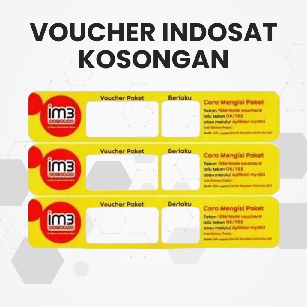 VOUCHER TELKOMSEL Indosat IM3 KOSONGAN DIY, JATENG, JATIM, BALI & NUSA TENGGARA