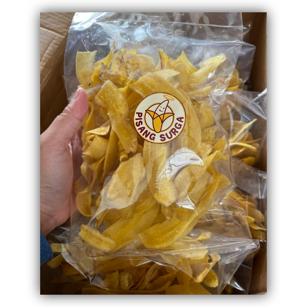 

keripik PISANG SURGA asin GURIH kering kriukTERBAIK kripik MAKANAN RINGAN jajanan murah