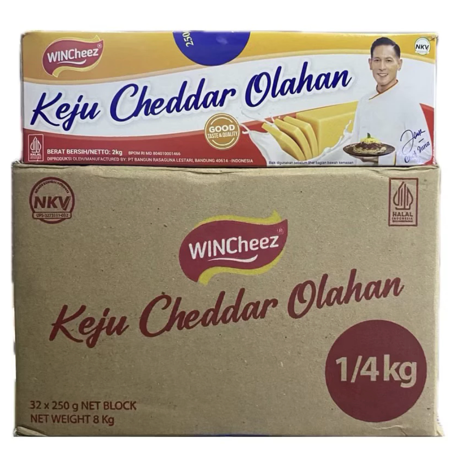 

KEJU WINCHEEZ POTONG 250 gr | 1 Dus | isi 32 x 250 gr