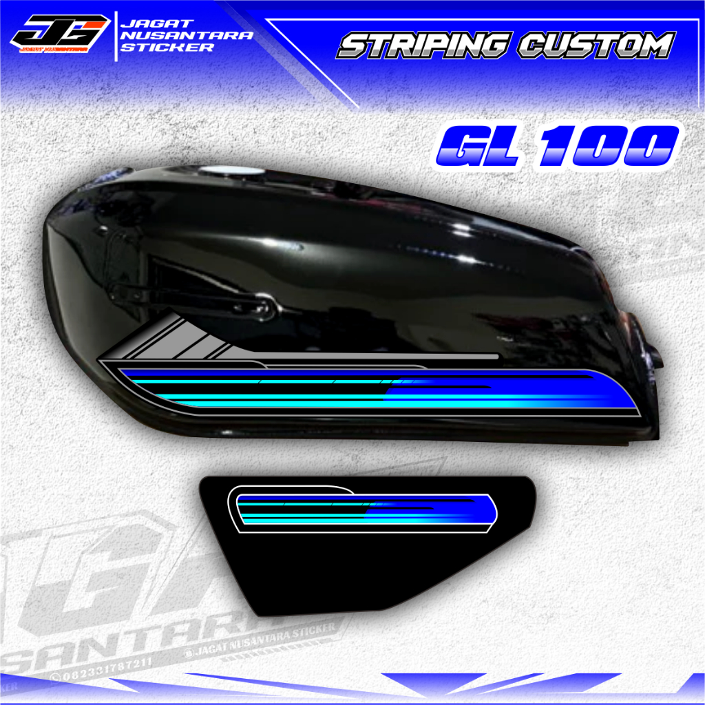 STRIPING HONDA GL 100, STRIPING GL CEPEK, STRIPING CEPEK TERBARU, ONDERDIL GL