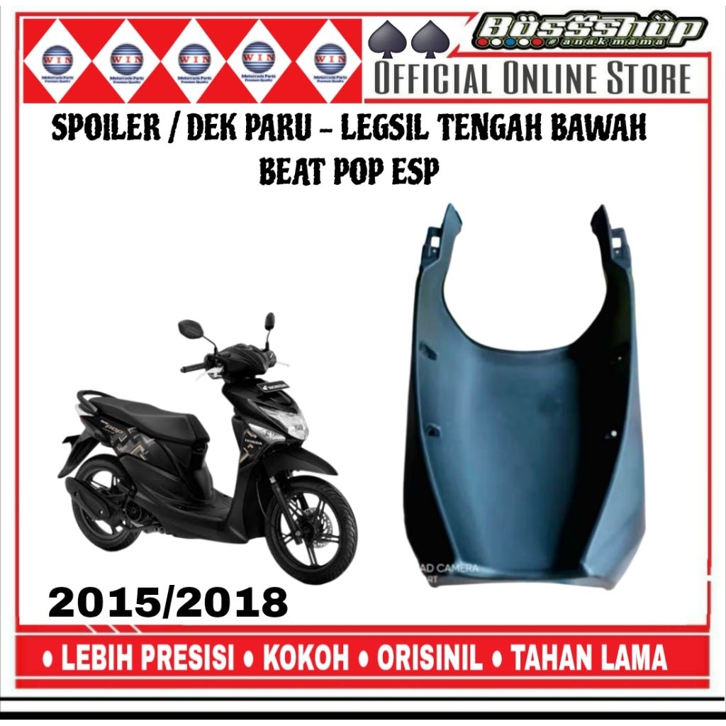 WIN - Spoiler / Dek Paru BEAT POP | Panel depan Bawah /Dek Lumpur BEAT POP ESP 2015/2018