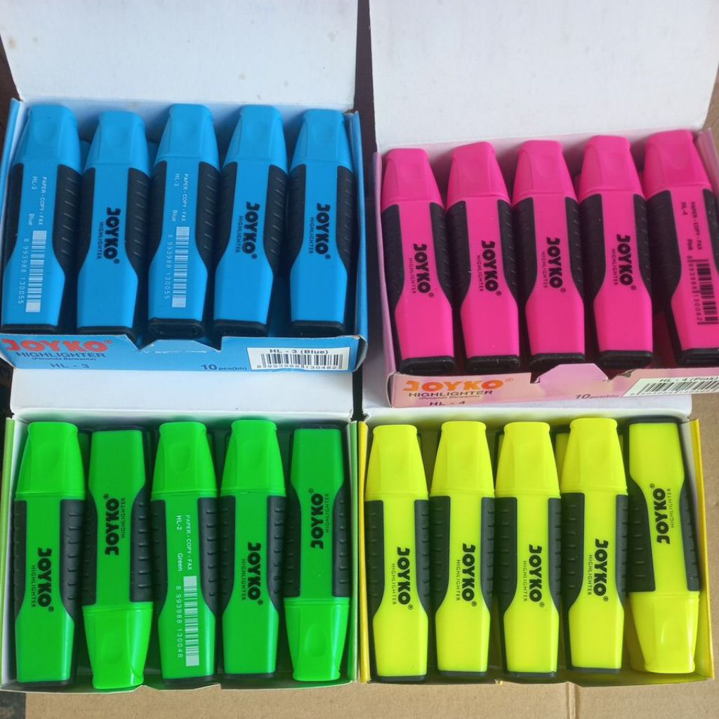 

Highlighter Joyko Penanda Berwarna 1 Pak 10 Pcs