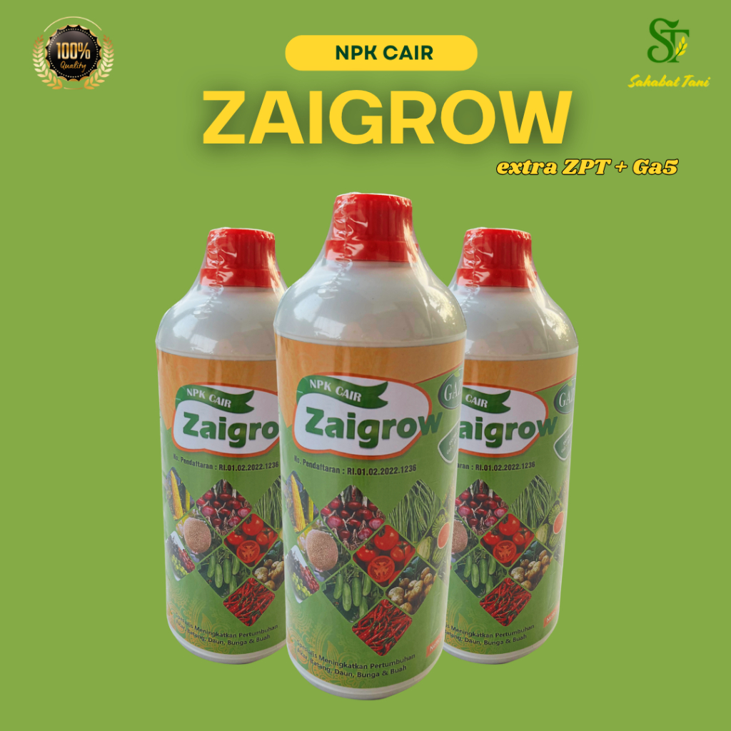 NPK Cair ZAIGROW extra ZPT+Ga5 1Liter - GAZA5