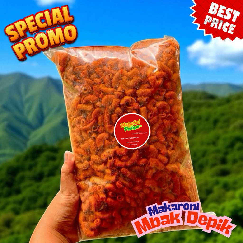 

Makaroni Pedas 1/4kg Cabe Wangi – Porsi Puas