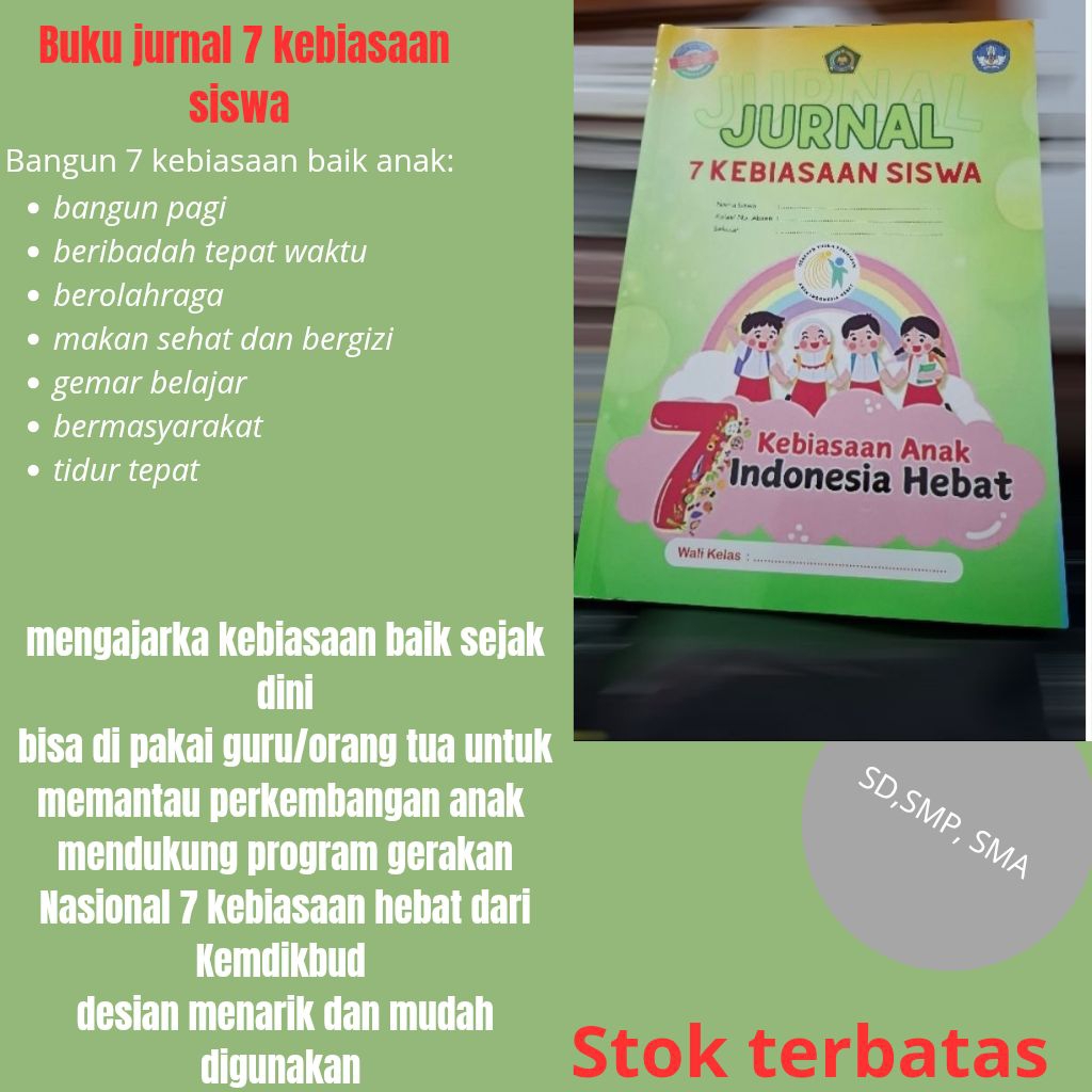 

BUKU JURNAL 7 KEBIASAAN SISWA INDONESIA HEBAT