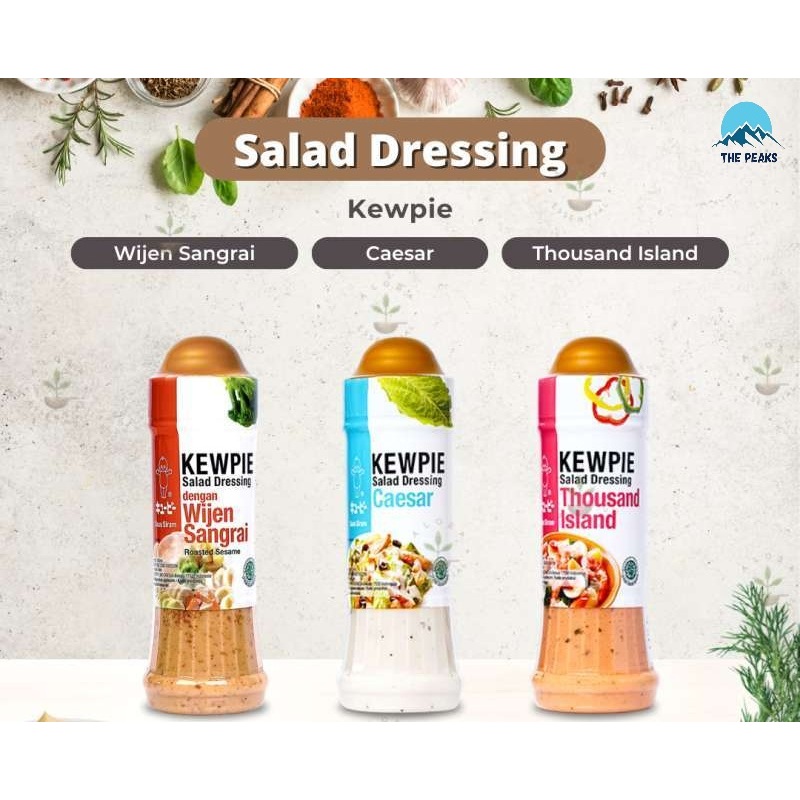 

(The Peaks) Saus Salad Dressing Kewpie 200ml (Wijen Sangrai, Mayonaise, Thousand) - KECAP JEPANG