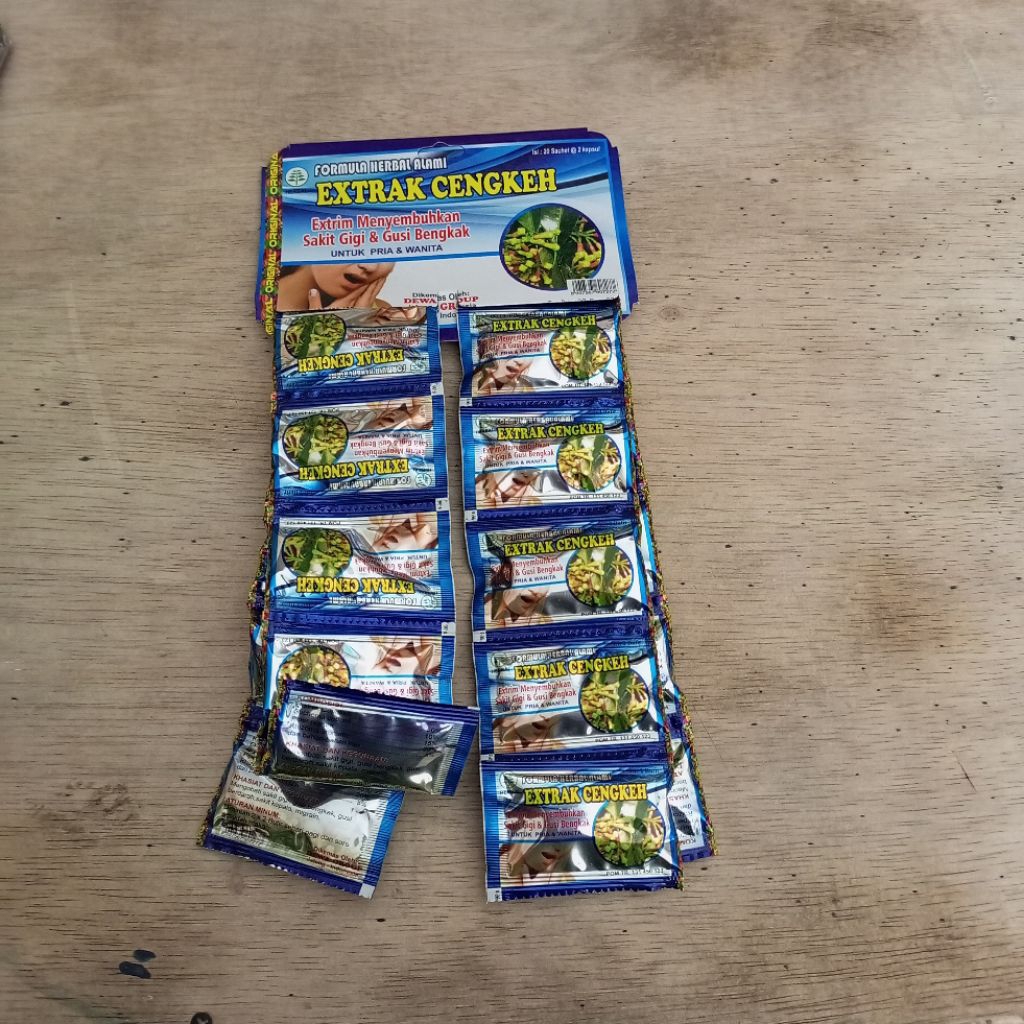 

jamu tradisional extra cengkeh obat sakit gigi dan gusi isi 20 sachet