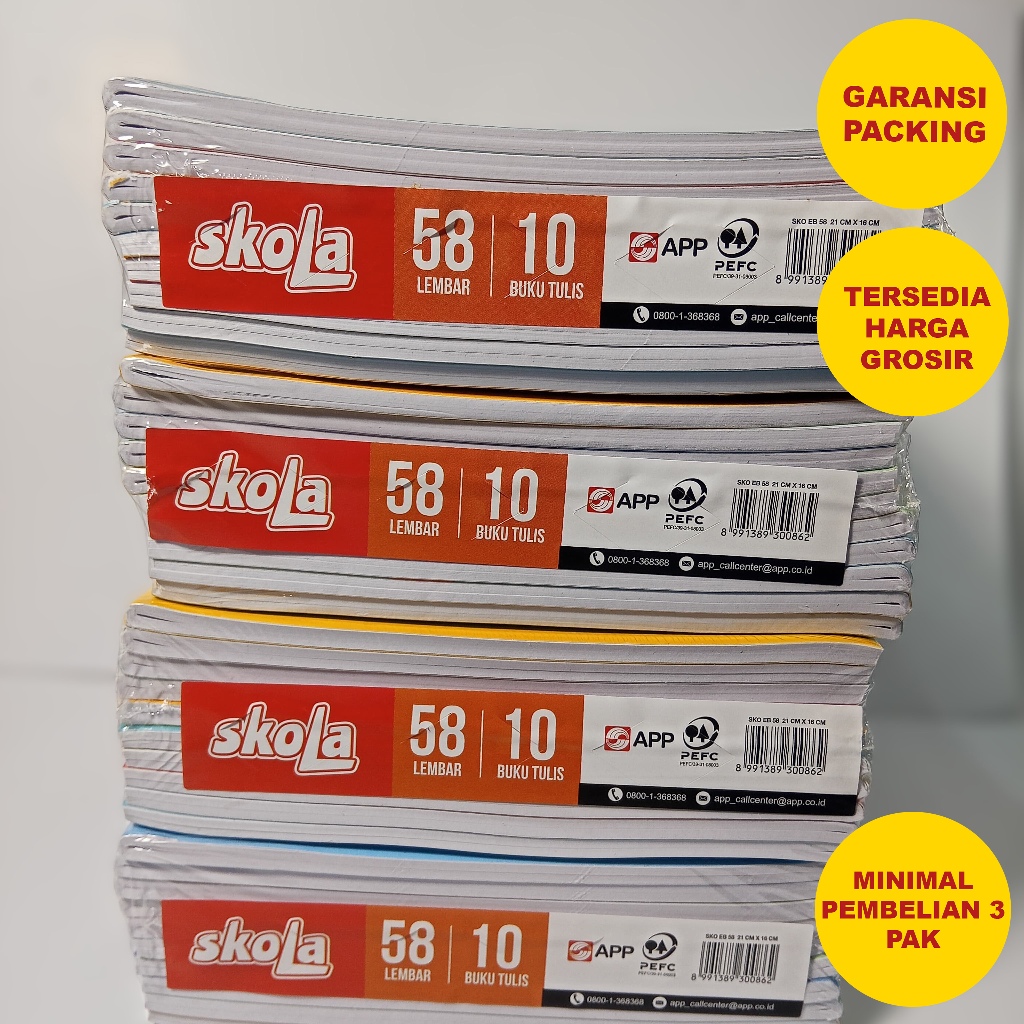 

BUKU TULIS SKOLA ISI 58 LEMBAR | BUKU TULIS SIDU SKOLA 58 | BUKU TULIS MURAH