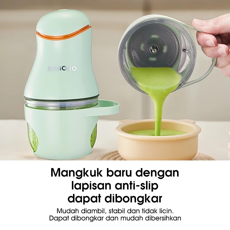 Samono Food Chopper Mini Kaca Blender Kapsul Portable Multifungsi