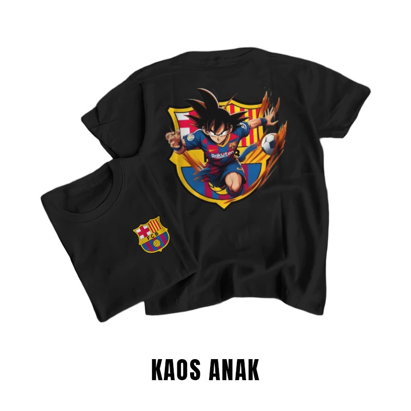 Baju Kaos Anak Anime Motif Club Bola Barcelona Kaos Decul Anak Umur 2 - 10 Tahun 2025