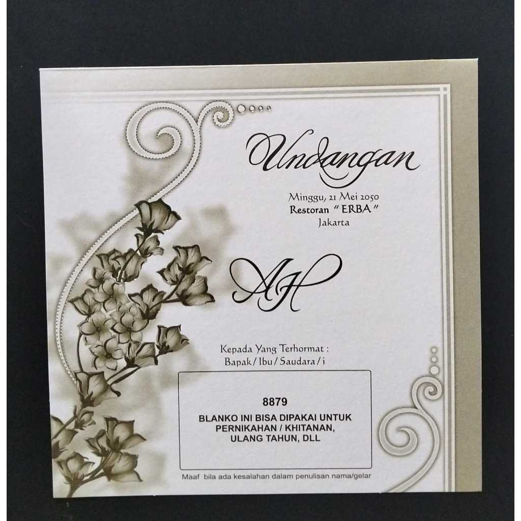 UNDANGAN ERBA 8879 ECER + PLASTIK OPP