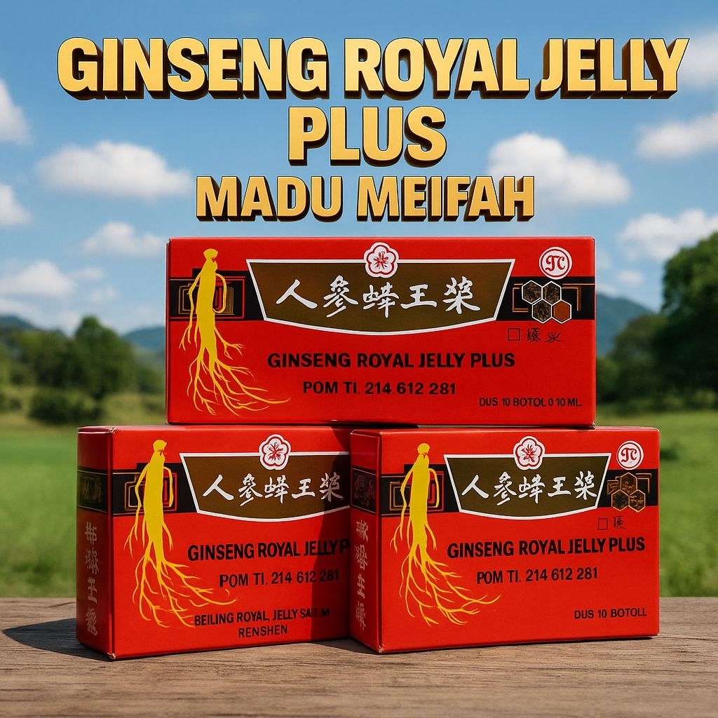 

GINSENG ROYAL JELLY PLUS MADU MEIFAH 10 BOTOL BEIJING ROYAL JELLY SALIM REN SHEN