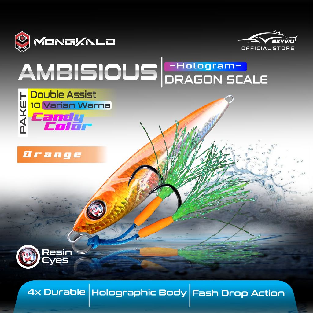 Mongkalo Ambisious Sisik-Kecil noGID noMotif Candy 30 Orange