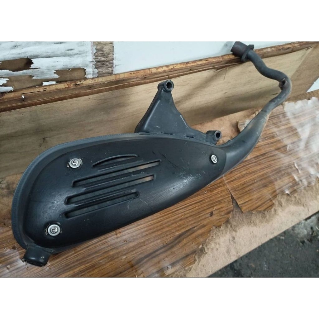 Knalpot lx vespa matic modern 3v 3 v original ori copotan standar fullsystem fullset tinggal pasang 