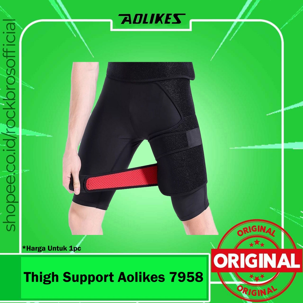 Pelindung Paha Aolikes 7958 Support Protector Thight Guard Sport Olahraga Basket Voli Fitness Futsal