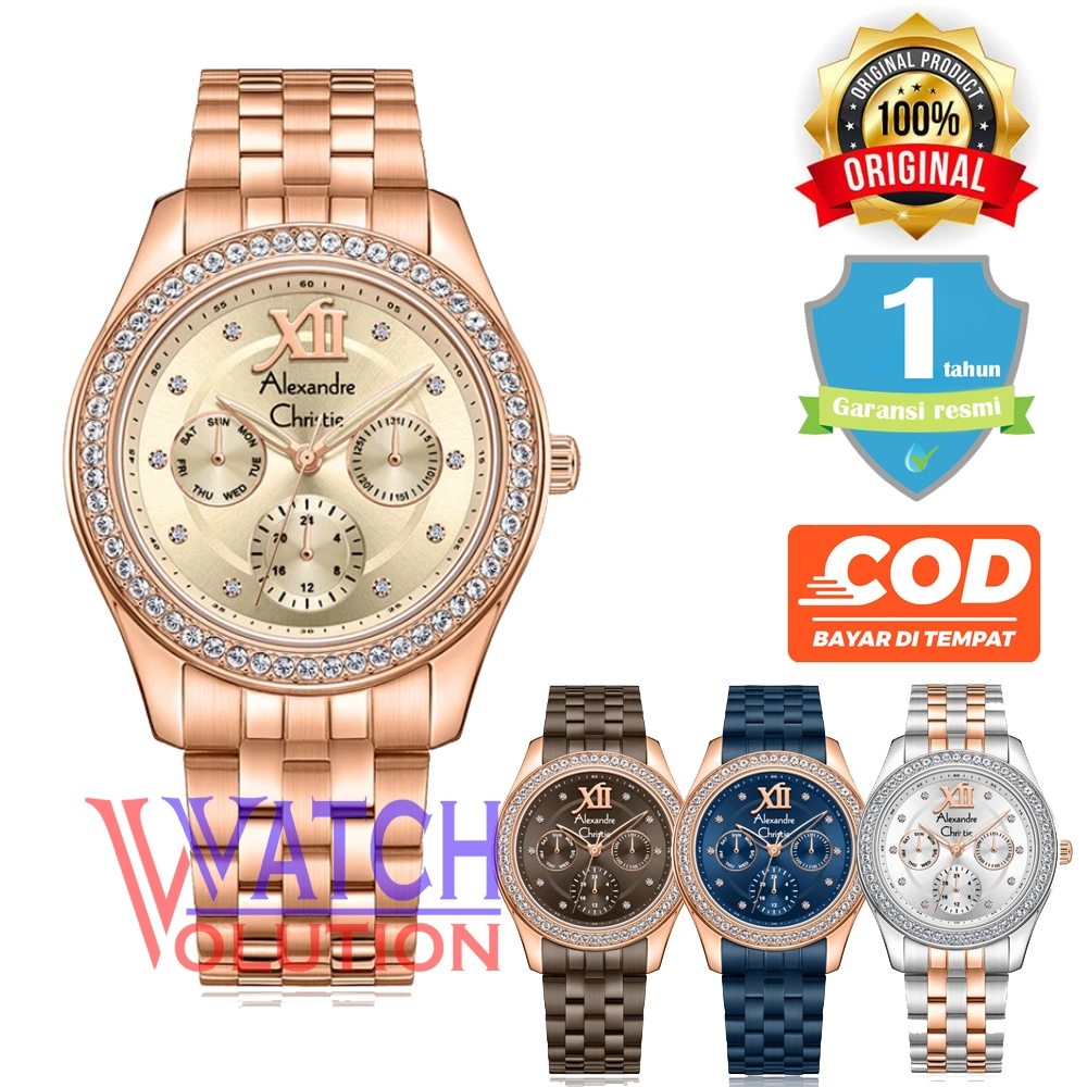 Jam Tangan Wanita Alexandre Christie AC 2496 BF Original