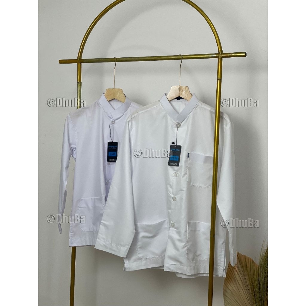 Ammu Baju Koko Muslim Pria (Kerah Yamani)