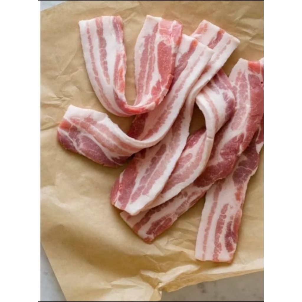 

samcan iris 2 mm kemasan 500gr. cocok buat dibikin masakan buat yang ga mau ribet slice. atau bisa buat bbq seperti di film film drama Korea. gojek dan grab only