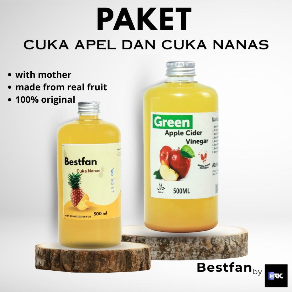 

Bestfan Cuka Apel + Cuka Nanas 1000ML