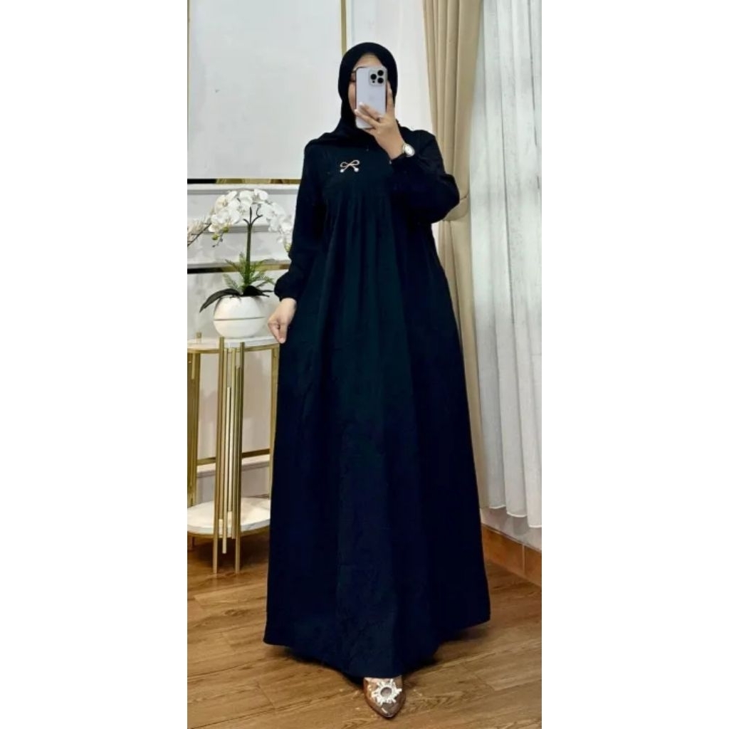 BajuGamisWanitaModelTerbaruBahanKatunPoloBordirGamisSeragamanGamisPesta