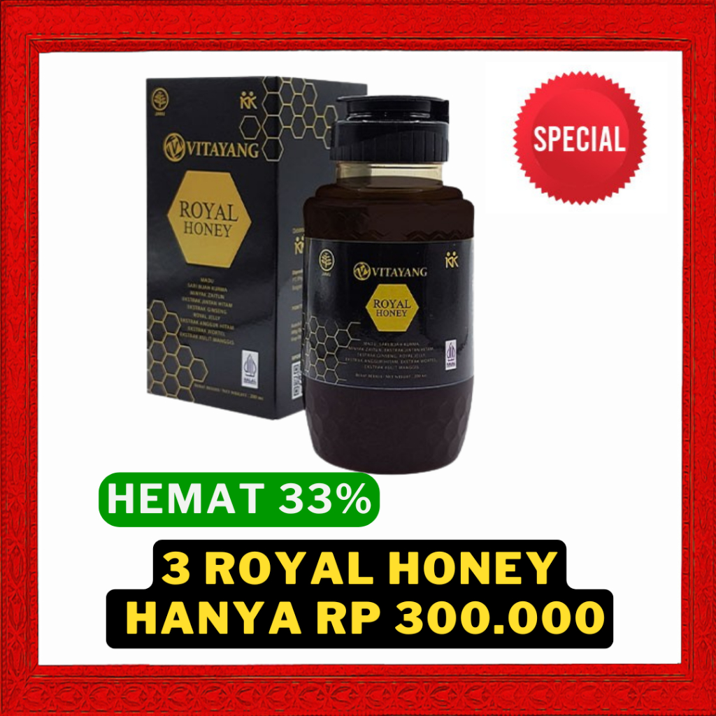 

Suplemen Madu Herbal Vitayang Royal Honey – Madu Royal Jelly Kurma Habbatussauda, Tingkatkan Energi dan Daya Tahan secara Alami KK Indonesia