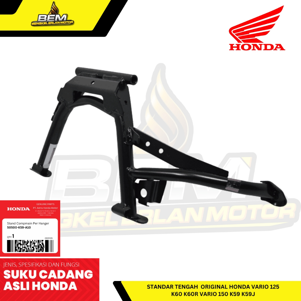 50500-K59-A10 - 5050B-K59-A10 Standar Tengah/Standar Dua Honda Vario 125 K60 150 K59 k59J Vario 120 