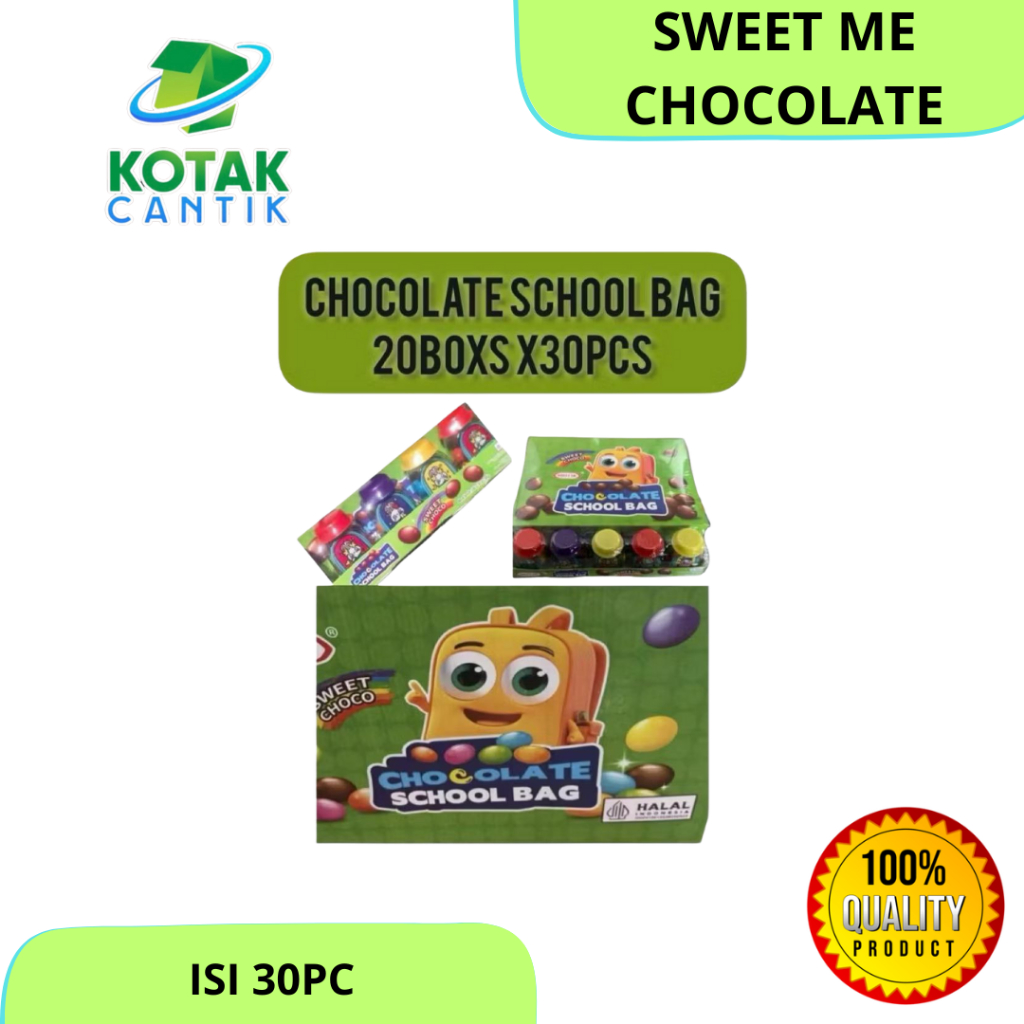 

SWEETME CHOCOLATE SCHOOL BAG ISI 30pc
