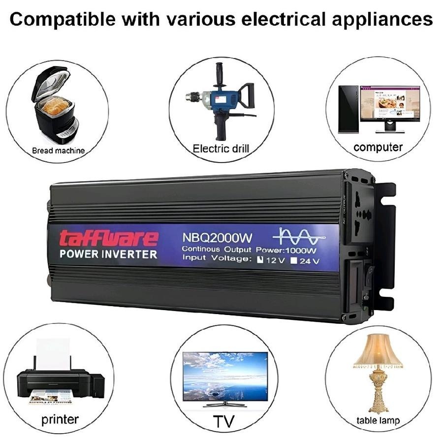 power inverter 2000 watt pure sine wave dc 12v ac 220v sunyima psw