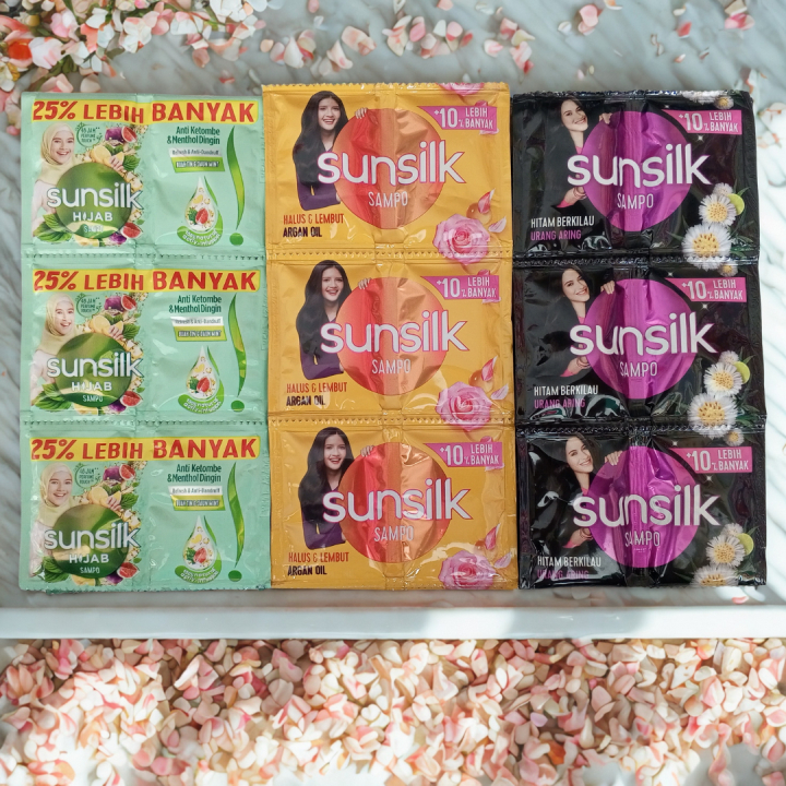 Sunsilk Shampoo Sachet isi 12 / Shampoo Sunsilk Sachet