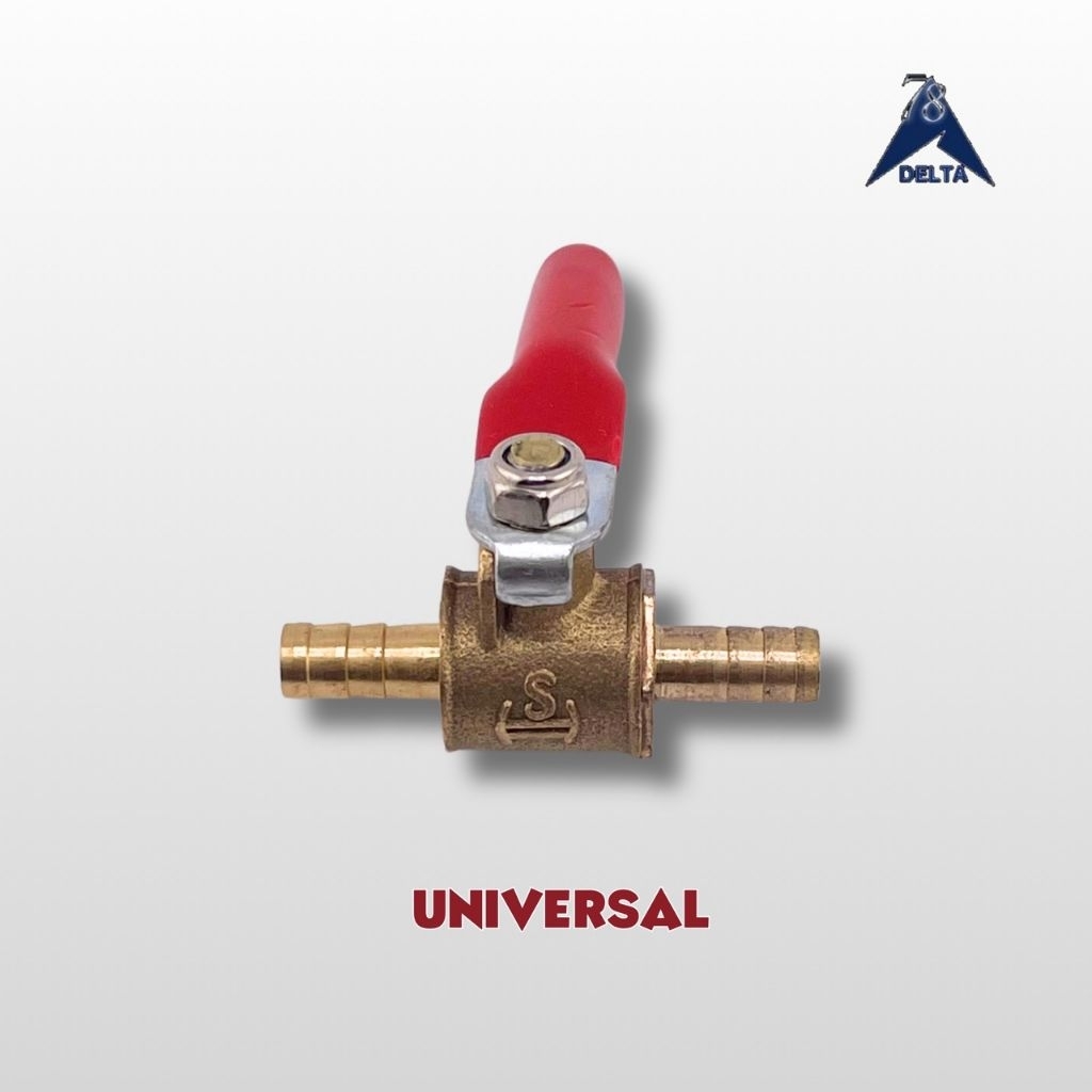 KRAN BENSIN KUNINGAN UNIVERSAL 6 MM – KRAN BENSIN / KRAN KOMPRESSOR MINYAK KUNINGAN  1/4 6MM UNIVERS