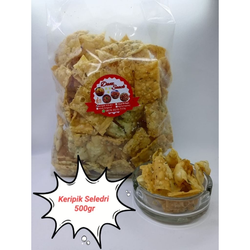 

Kripik pangsit seledri renyah gurih