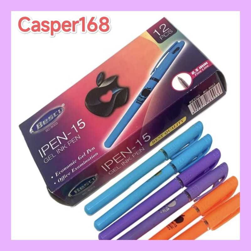 

BALLPOINT GEL HITAM - PEN GEL HITAM BESCO IPEN-15 PEN GEL 0.5mm BC-8003