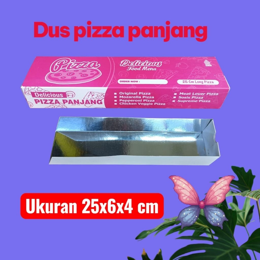 

DUS PIZZA PANJANG 1WARNA UKURAN 25X6X4CM ISI 50