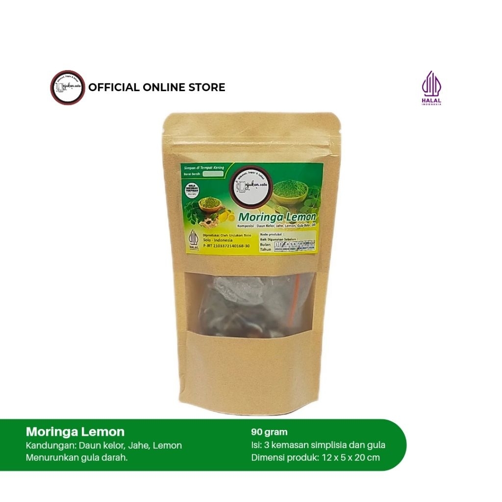 

Moringa Lemon Pouch Unjukan Solo/ Moringa, Lemon, dan Rempah lain/ Menurunkan gula darah