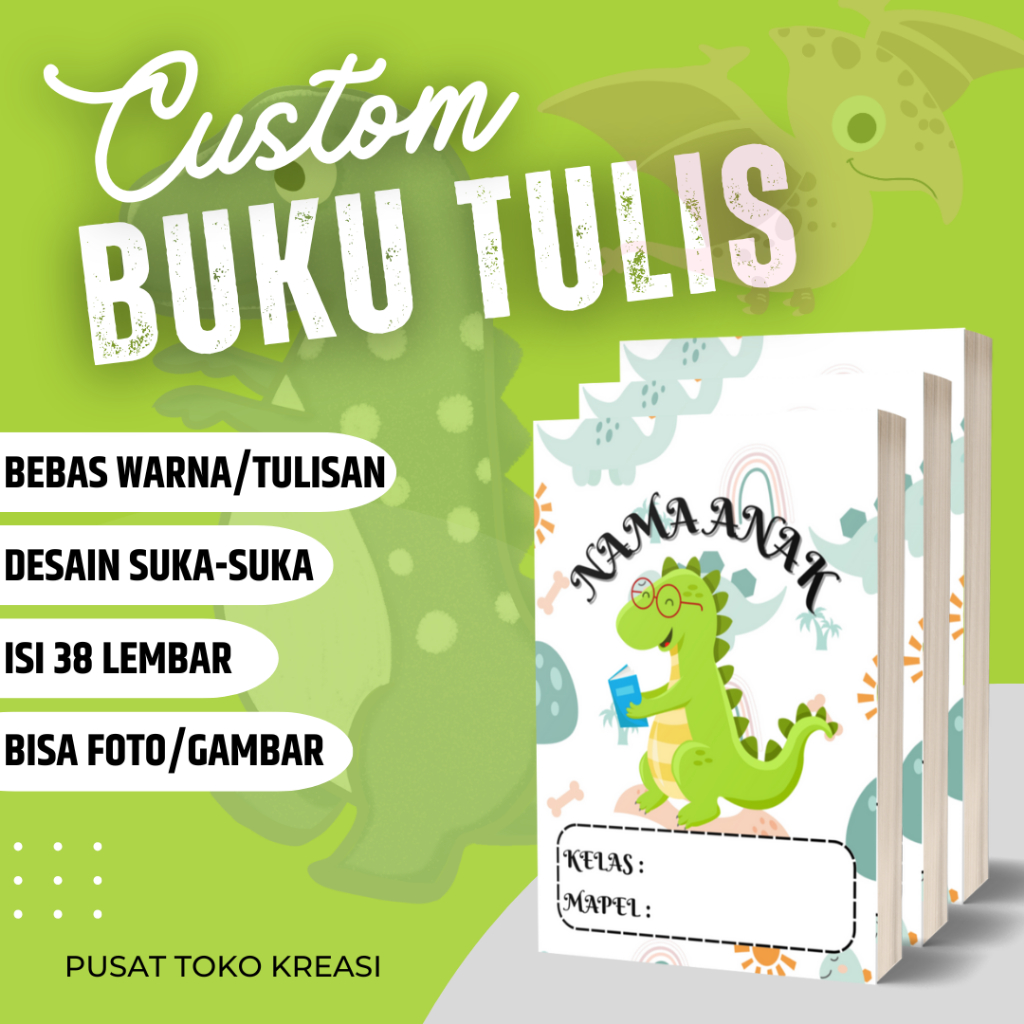 

Buku Tulis Custom Free Desain Bisa Pakai Gambar atau foto 38 Hal