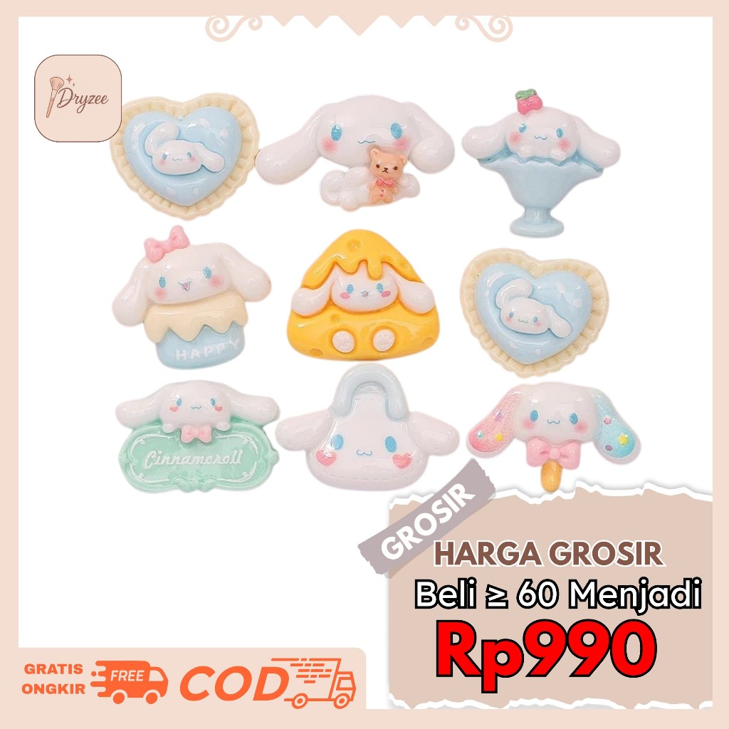 

Stiker 3D Resin Clay Free Lem DIY Aksesoris Dekorasi Case HP Botol Minum Motif Cinnamoroll Mainan