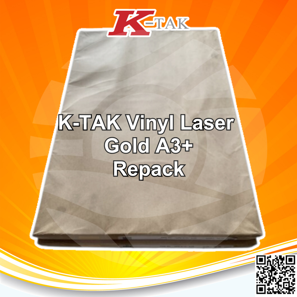 

KTAK Stiker Gold VInyl A3+ Sticker Digital Print Laser Toner Kemasan Label Anti Air- Repack 20