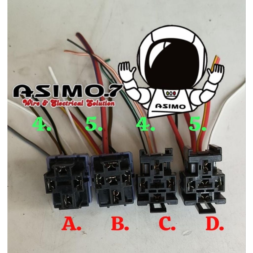 soket pin 4/5 Universal Original kia hyundai BMW Chery proton wuling Chevy Chevrolet Renault audi Fo