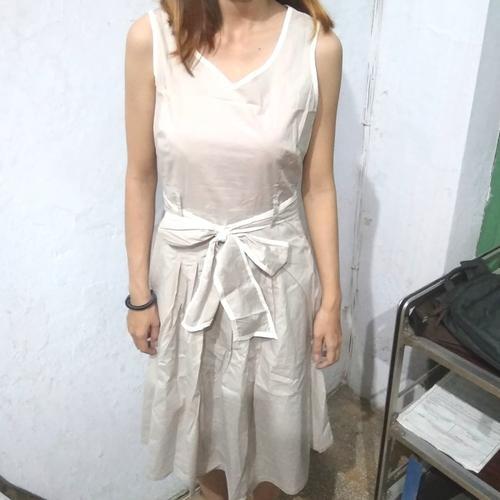 

Mini Dress Wanita Tanpa Lengan Baju Rets Samping Musim Panas Import