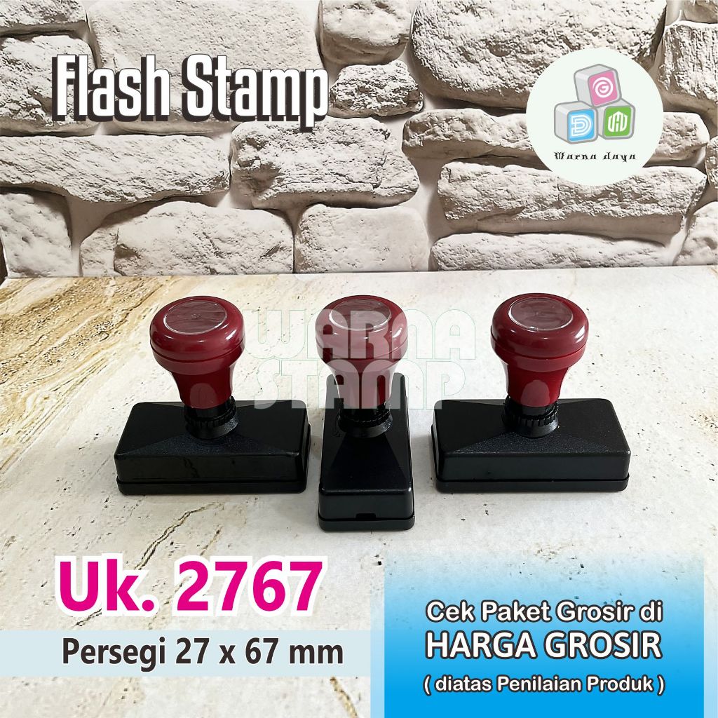 

Gagang Stempel Flash 2767 mm Grosir Paket 5 - 100 Biji / Gagang Stamp Flash Persegi Panjang / Hanya Gagang Saja