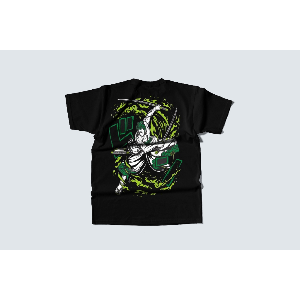 M TW Z Kaos Anime Zoro Slash – Samurai Mode On | Kaos Zoro Samurai Attack – Streetwear Anime 2025